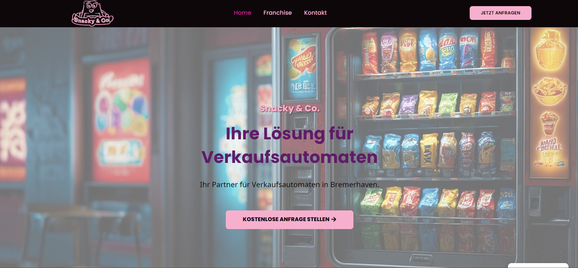 Website für Snacky & Co